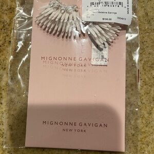 Mignonne Gavigan White and Silver Earrings